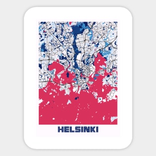 Helsinki - Finland MilkTea City Map Sticker